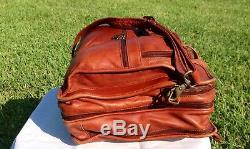 Ultra Rare Minty Vintage Brown TUMI Leather Expandable Briefcase Laptop Bag