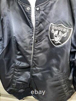 Ultra Rare Oakland Vegas Raiders Vintage Reversible Satin Starter Jacket XL