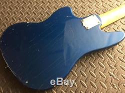 Ultra Rare Pair Mij Vintage 1965 Zenon Blue Offset Guitars Teisco Guyatone Cool
