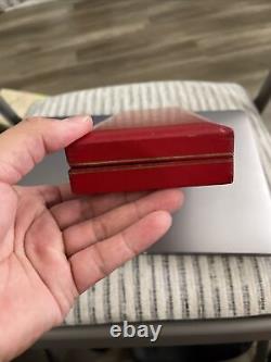 Ultra Rare Red Universal Geneve Vintage Watch Box Wristwatch Made In Sweden