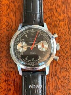 Ultra Rare Retro Vintage Monte Ancre 1960/70s reverse Swiss Valjoux 7733 Watch