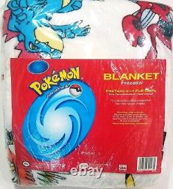 Ultra Rare Sealed Vintage 1995 Pokemon 1st Edition Full Size Blanket By Nintendo