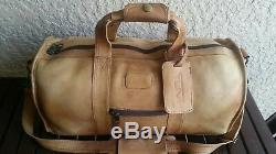 Ultra Rare Tumi Columbian Berluti Style Vintage Leather Carry On Duffel Bag