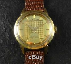 Ultra Rare & Vintage 1940s Movado Gold Dial Automatic Bumper Wristwatch Amazing