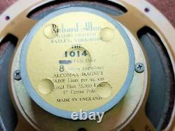 Ultra Rare Vintage 1968 Richard Allan 1014 full range drivers Made in England