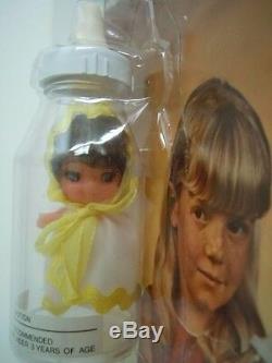 Ultra Rare Vintage 1970's Big Eyes Doll In A Tiny Bottle Baby Kiddle Klone Era