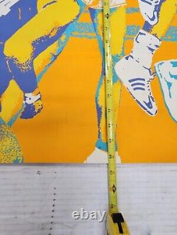 Ultra Rare Vintage 1972 Olympics OVER SIZED Basketball Poster 46.5 x 33