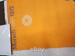 Ultra Rare Vintage 1972 Olympics OVER SIZED Basketball Poster 46.5 x 33