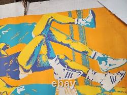 Ultra Rare Vintage 1972 Olympics OVER SIZED Basketball Poster 46.5 x 33