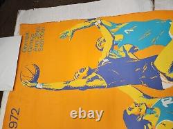 Ultra Rare Vintage 1972 Olympics OVER SIZED Basketball Poster 46.5 x 33