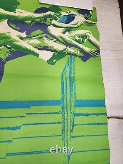 Ultra Rare Vintage 1972 Olympics OVER SIZED Track & Field Poster 46.5 x 33