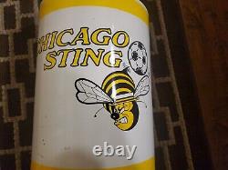 Ultra Rare Vintage 1980's P&k Products Chicago Sting Nasl Trash Can 19x10 Wow