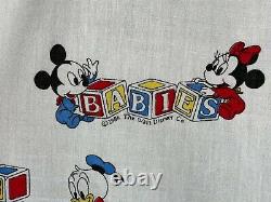 Ultra Rare Vintage 1984 Disney Babies Nursery 2 Piece Curtain Set withTie Backs