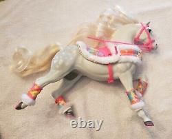 Ultra Rare Vintage! 1991 Barbie Snowdance Horse jungles when it moves 9403