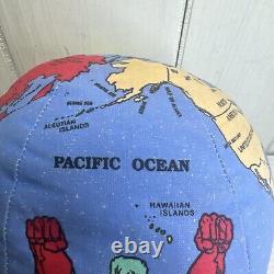 Ultra Rare Vintage 1991 Hugg A Planet Earth Captain Planet Stuffed Globe Toy