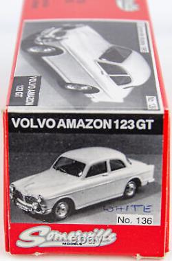 Ultra Rare Vintage 1995 Somerville Models No. 136 Volvo Amazon 123 GT White