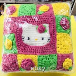 Ultra Rare Vintage 1998 Sanrio Hello Kitty Knit Cushion Patchwork Unused