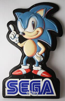 Ultra Rare Vintage 90's Sega Sonic Hedgehog 32 Double Side Shop Display Sign
