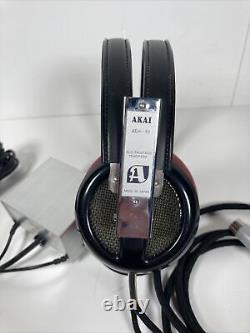 Ultra Rare Vintage AKAI AEH-10 Stereo Audiophile Electrostatic Headphones