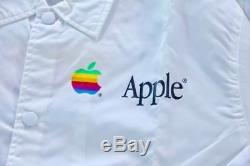 Ultra Rare! Vintage Apple Computer Rainbow Logo Coach Jacket M Size Macintosh