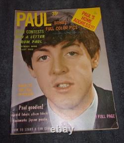 Ultra Rare Vintage Beatles Paul McCartney Collectible Magazine (1964)