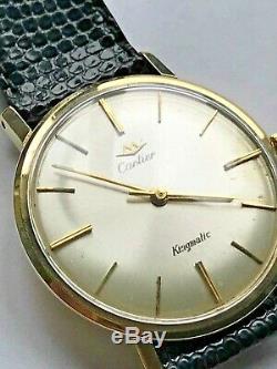 Ultra Rare Vintage Cartier 14K Kingmatic by Movado, Just Serviced