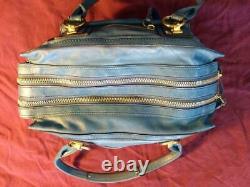 Ultra Rare Vintage Coach Hamptons Lindsay Handbag Purse Satchel, Teal 12475