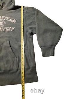 Ultra Rare Vintage Deerfield Academy Champion Reverse Weave Warmup Hoodie Sz XL