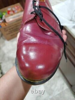Ultra Rare Vintage Doc Martens Oxblood Color Steel Toe Low Boots Men's Size Us9