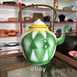 Ultra Rare Vintage Enamelware Enamel Yugoslavian Tea Pot Biggest Size