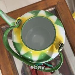 Ultra Rare Vintage Enamelware Enamel Yugoslavian Tea Pot Biggest Size