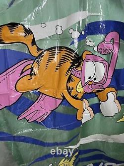 Ultra Rare Vintage Garfield Shower Curtain Vinyl