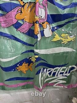 Ultra Rare Vintage Garfield Shower Curtain Vinyl