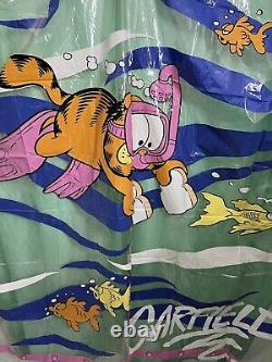 Ultra Rare Vintage Garfield Shower Curtain Vinyl