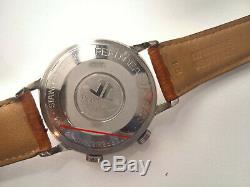 Ultra Rare Vintage Jaeger Le Coultre Memovox Speed Beat E875 Stainless 37mm