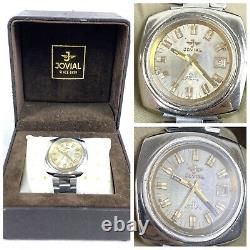 Ultra Rare Vintage Jovial Automatic 25 Jewels Men Jumpo Size 42 MM Case 1970's