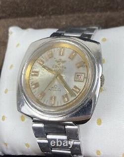 Ultra Rare Vintage Jovial Automatic 25 Jewels Men Jumpo Size 42 MM Case 1970's