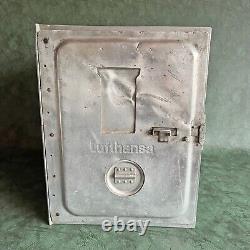 Ultra Rare Vintage Lufthansa Airline Lermer Galley Equipment Kitchen Metal Vault