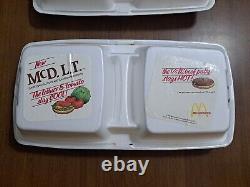 Ultra Rare Vintage McDonald's McD L. T. Styrofoam Containers 1984 1985 Lot