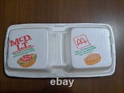 Ultra Rare Vintage McDonald's McD L. T. Styrofoam Containers 1984 1985 Lot