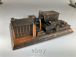 Ultra Rare Vintage Metal French Worsted Miniature Souvenir Building