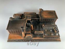 Ultra Rare Vintage Metal French Worsted Miniature Souvenir Building