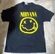 Ultra Rare Vintage Nirvana Aaa Rap T-shirt Smiley Face Band Pic Mens Size Large