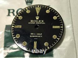 Ultra Rare Vintage Rolex Submariner 6536/1 Gilt Underline Dial Genuine 100%
