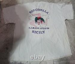 Ultra Rare Vintage Screen Stars Harley Davidson Sicily Italy Shirt Men's Size XL
