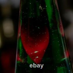 Ultra Rare Vintage Screw-Top Aristocrat Lava Lamp Christmas Green and Red WOW