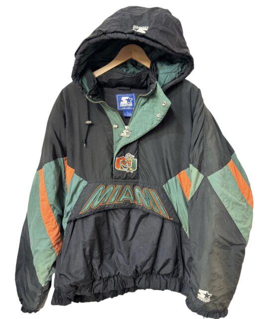 Ultra Rare Vintage Starter Miami Hurricanes Pullover Puffer Jacket Men's Size Xl