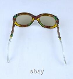 Ultra-Rare Vintage Sunglasses France Paris Made 1950s BREVET Colorful Frame NOS