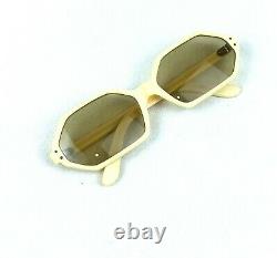 Ultra-Rare Vintage Sunglasses Italy Designe 1950s White Candy Frame Everyday