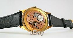 Ultra Rare Vintage Swiss Watch Fortis Day Date 14k Gold Circa 1955